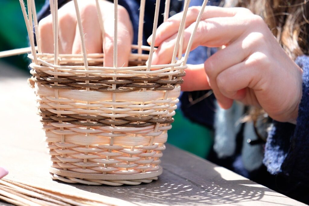 basket, basket weaving, wicker basket