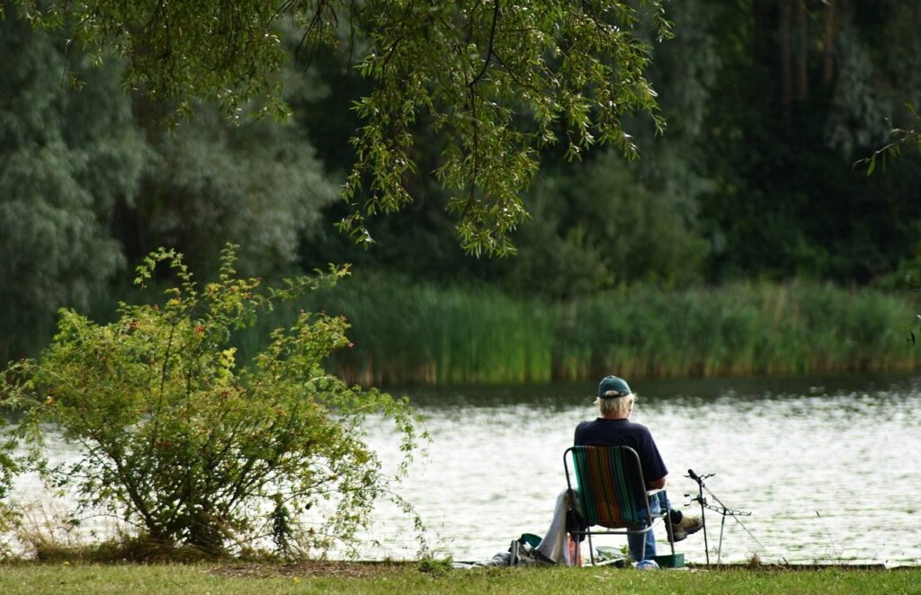 fisherman, fishing, bored